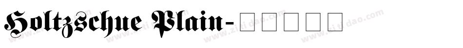 Holtzschue Plain字体转换